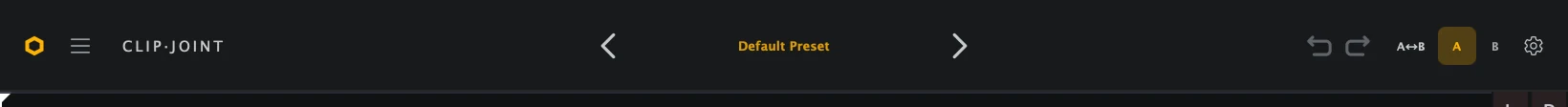 The presets bar