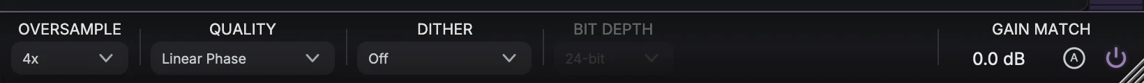 The settings bar