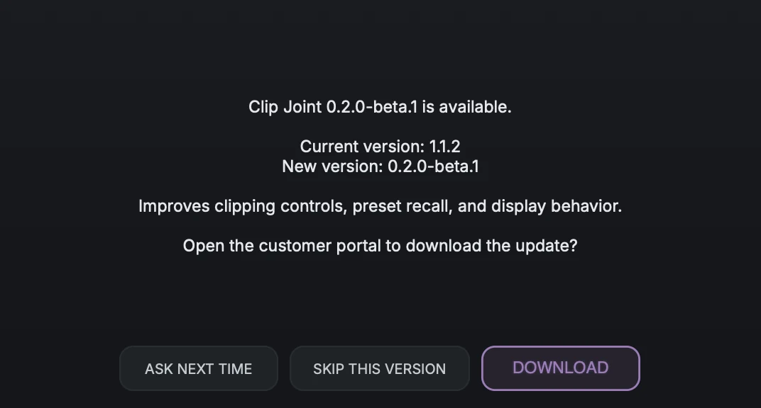 An update is available