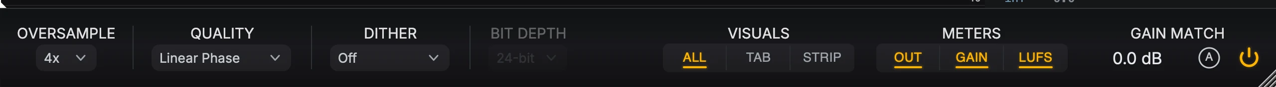 Footer controls